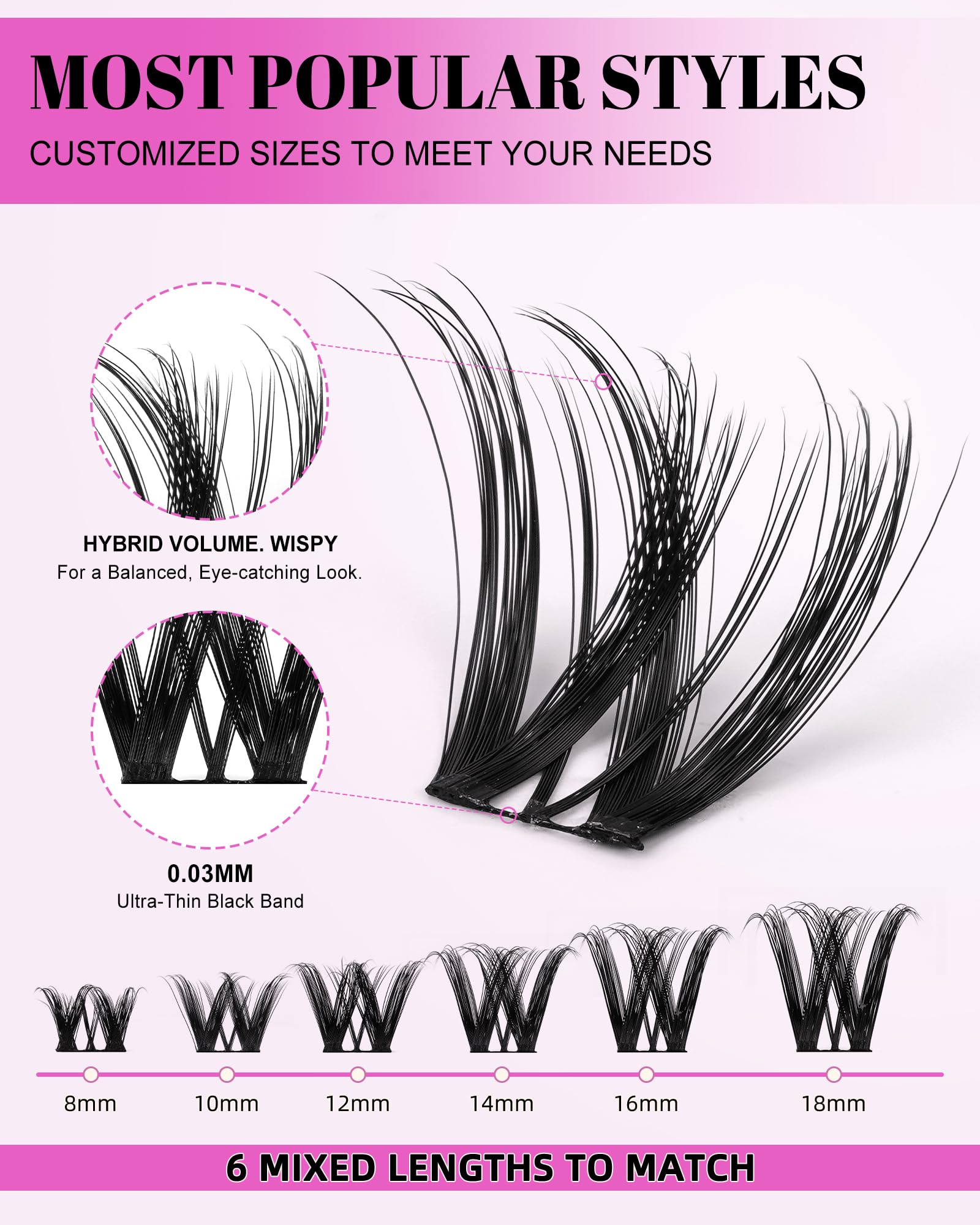 AGGRAD Flora Lash Clusters ultra-thin band for seamless natural look