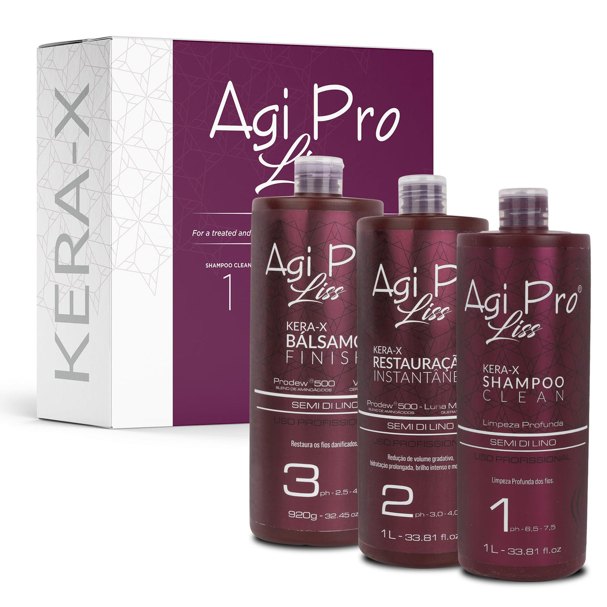 AGI PRO LISS bottle front showing keratin treatment for smooth hair