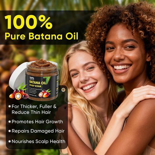 Agodafoo Batana Oil raw form close-up highlighting unrefined texture for deep hydration.