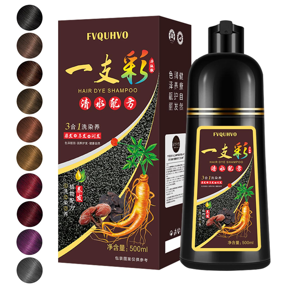 Agthyuve Coffee Hair Dye Shampoo bottle front for quick home color refresh