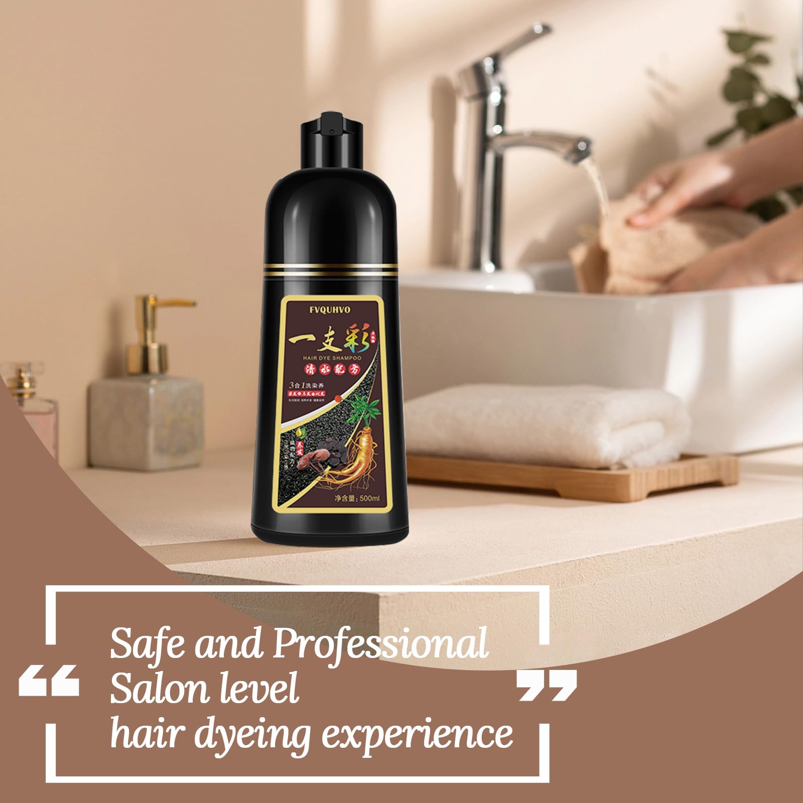Agthyuve Coffee Hair Dye Shampoo lathering and rinsing stage for lasting color