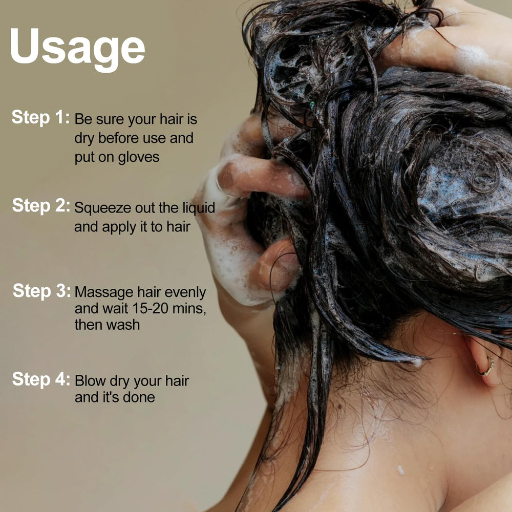 Gray hair coverage concept with four color options.