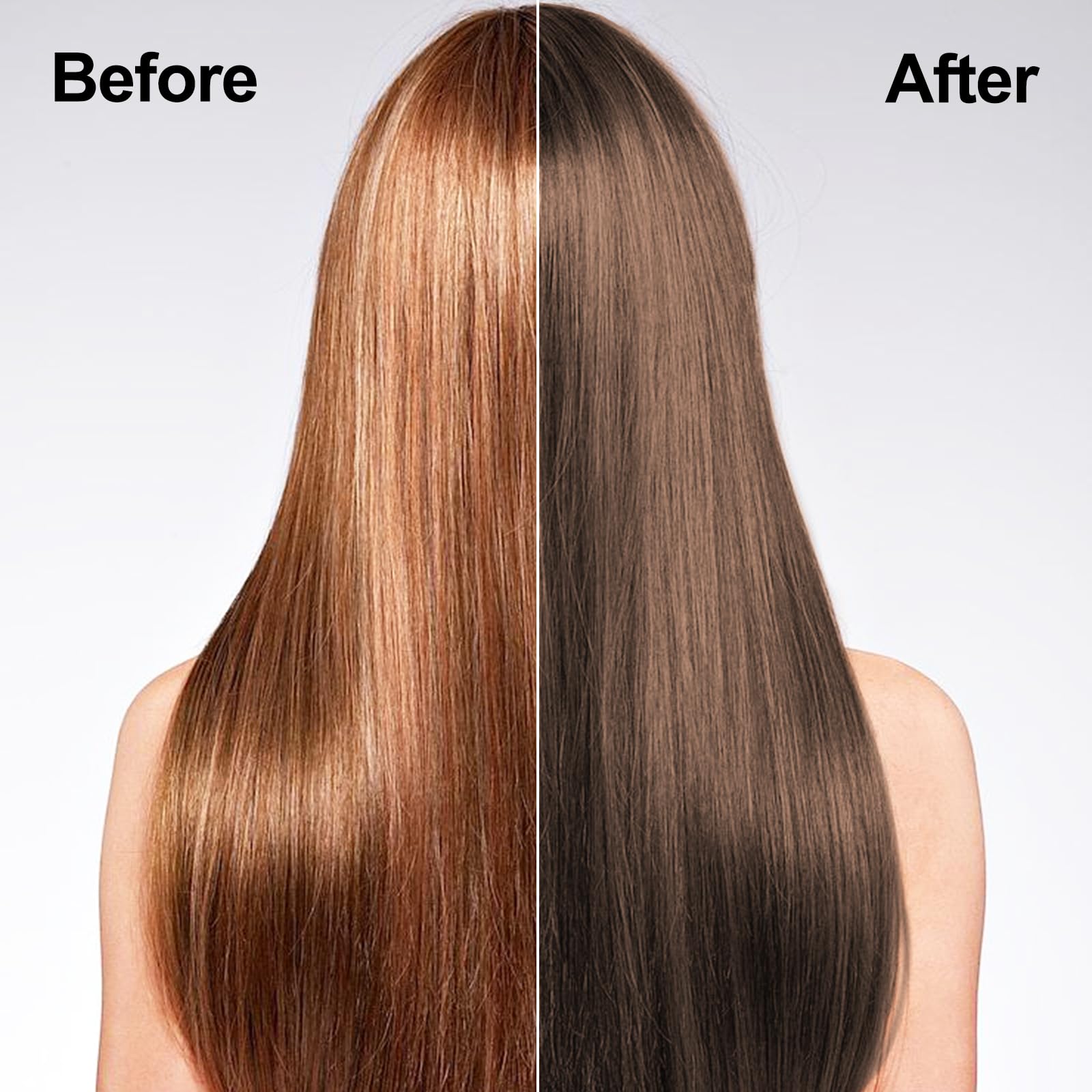 Close-up of applying Agthyuve shampoo without tools for convenient color at home.