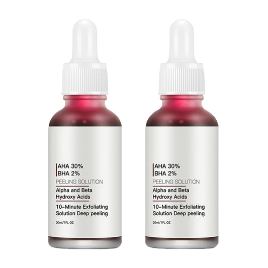 AHA 30% + BHA 2% peeling solution bottle for at-home exfoliation and pore refinement