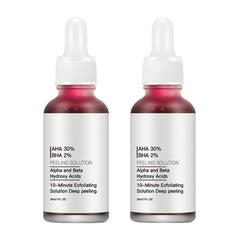 AHA 30% + BHA 2% peeling solution bottle for at-home exfoliation and pore refinement
