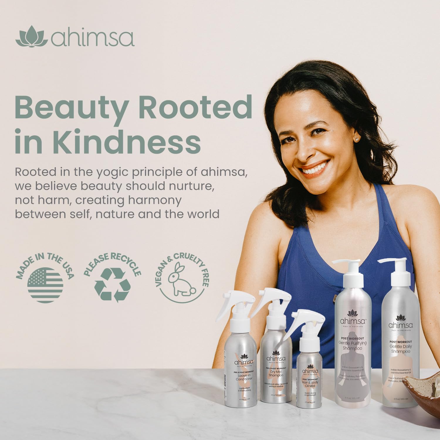 Curl friendly hydration from Ahimsa Gentle Daily Shampoo defines and reduces frizz