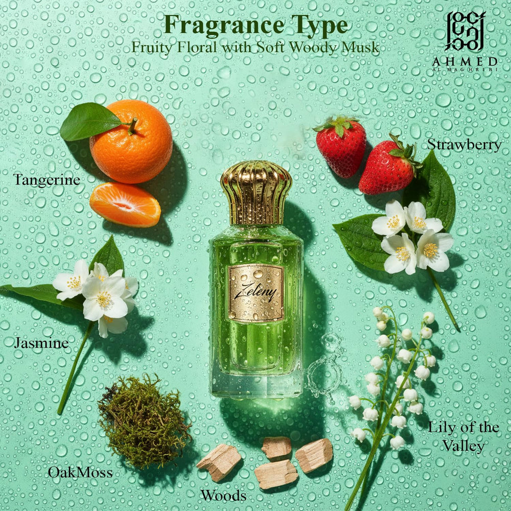 Ahmed Zeleny liquid hue shows a balanced, inviting fragrance.