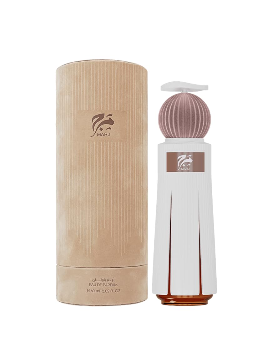 Ahmed Al Maghribi Marj bottle front shows the unisex elegance for everyday wear.