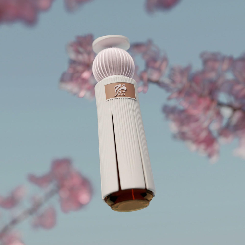 Ahmed Al Maghribi Marj vial pour demonstrates effortless application with a light spritz.