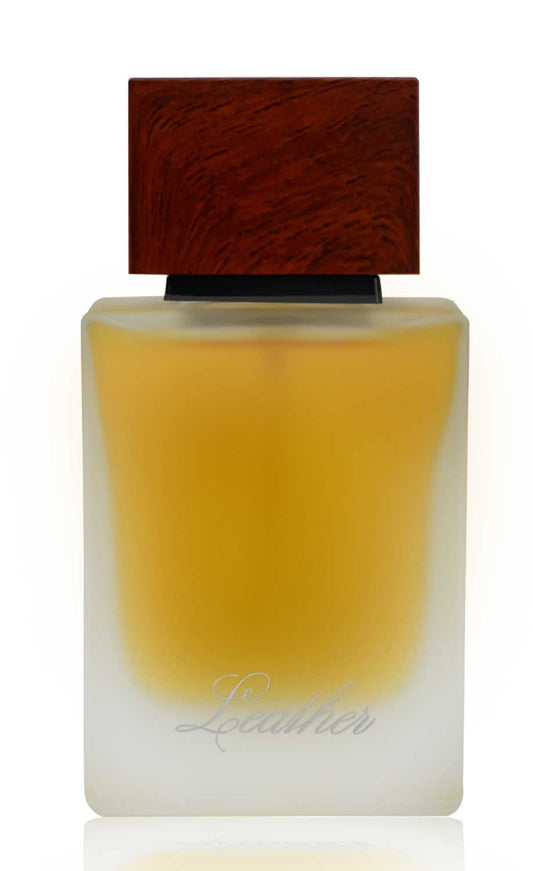 Ahmed Leather 50ml bottle on white background for versatile daytime and evening wear.