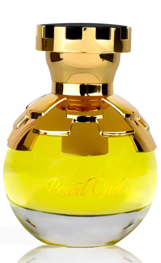 Ahmed Pearl Oud EDP bottle—sleek presentation, ideal for gifting on special occasions.