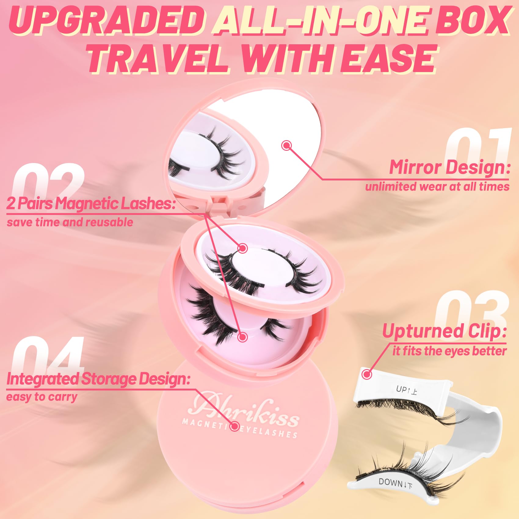 Ahrikiss all-day hold lashes withstand wind and activity.