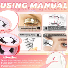 Instruction sheet for easy magnetic lash use by Ahrikiss