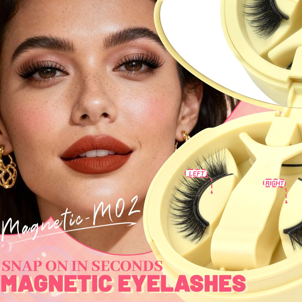 Ahrikiss magnetic lashes on eye demonstrate lasting, fluttery comfort
