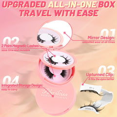 Wispy cat-eye lashes by Ahrikiss for a soft, believable look