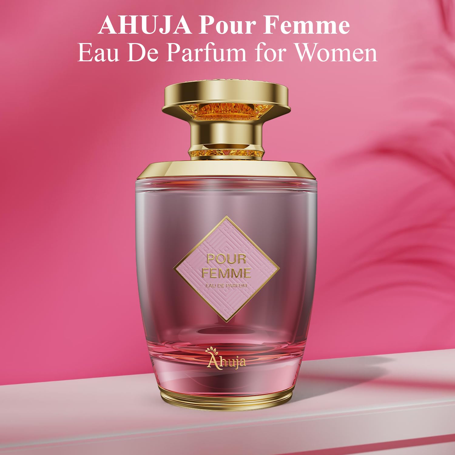 AHUJA Pour Femme patchouli depth provides earthy sophistication and mysterious allure.