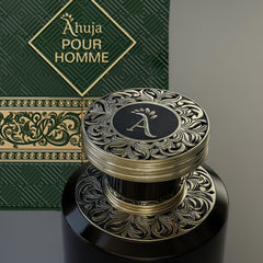 AHUJA Pour Homme luxury packaging ready for premium gifting.