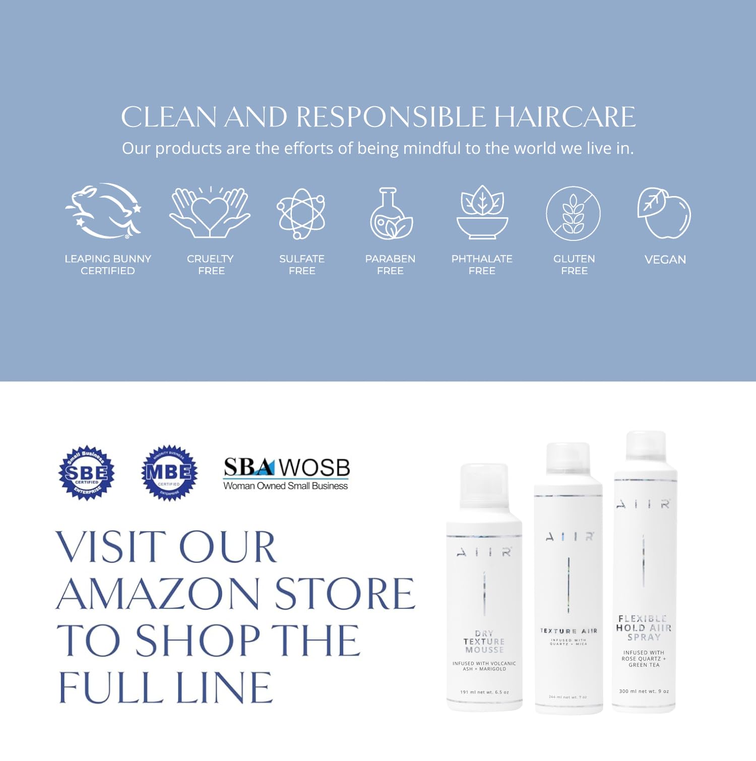AIIR Dry Shampoo travel-size-spray is convenient for on the go refresh.