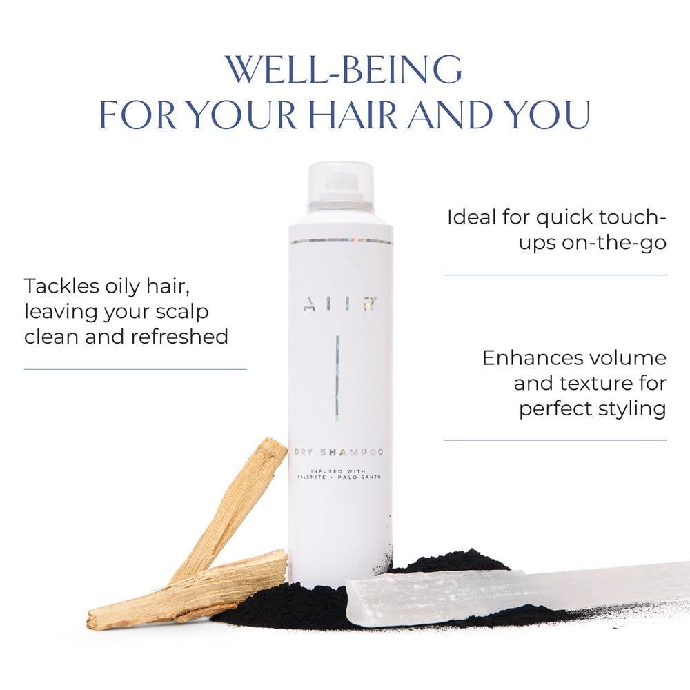 AIIR Dry Shampoo volume-texture adds airy fullness for flat hair.