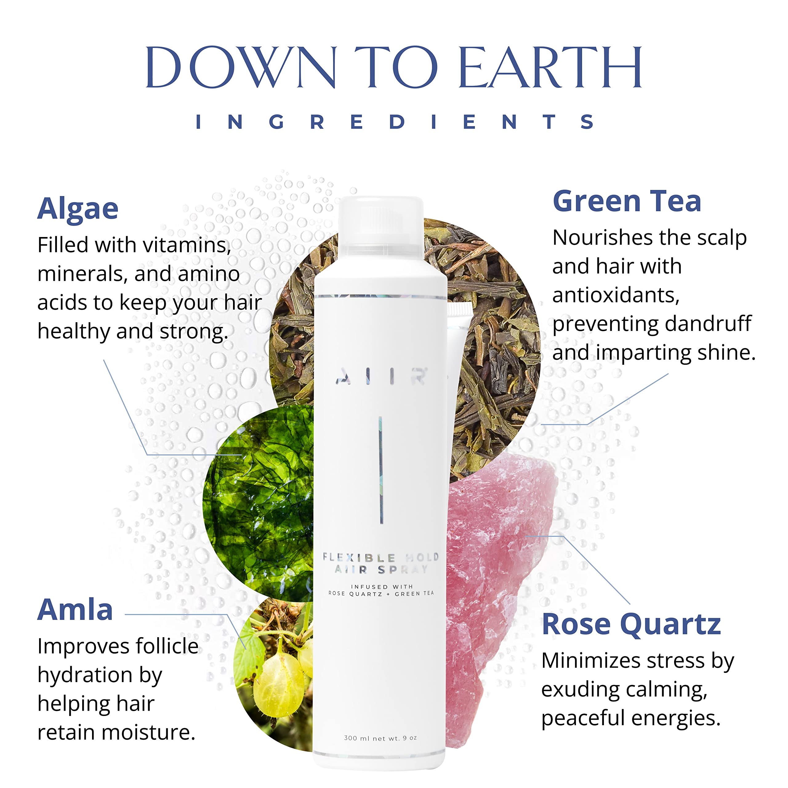 AIIR Humidity-resistant hairspray in action demonstrates frizz control under humidity.