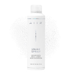 AIIR Shine Spray bottle closeup showing glossy finish and color enhancement.