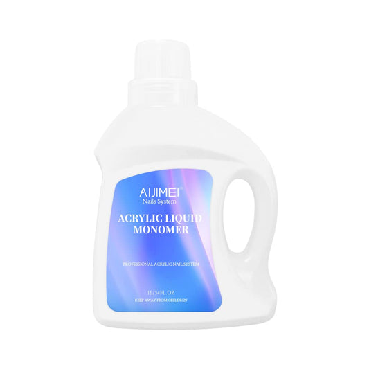 AIJIMEI acrylic liquid monomer for clear color and strong bond on nails.