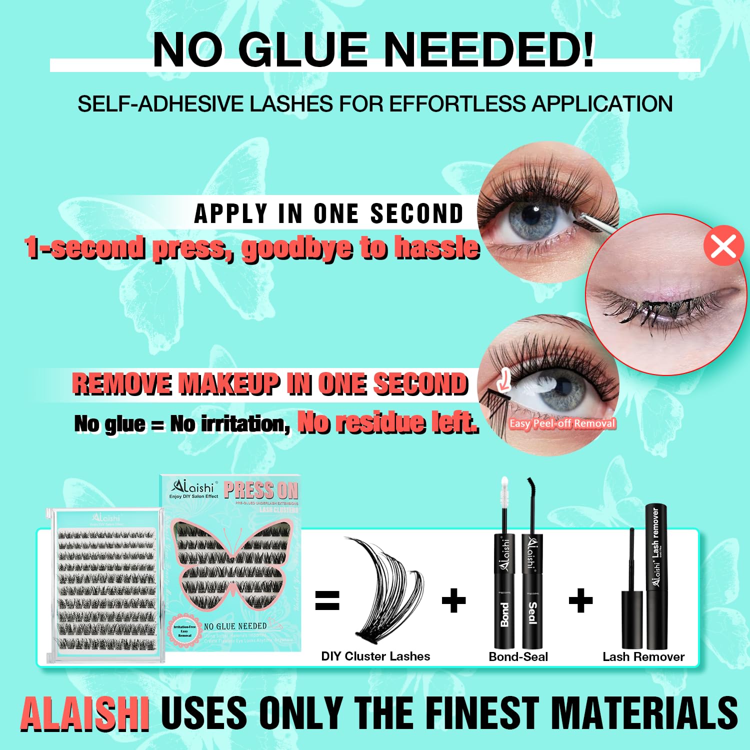 AILAISHI 10–18mm lash lengths add depth and drama.