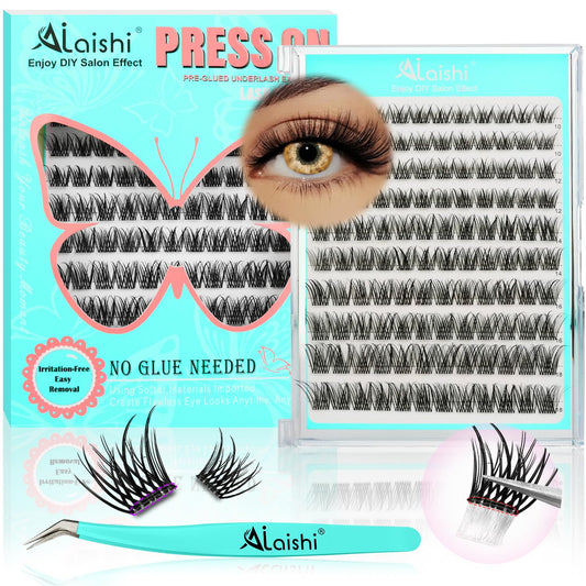 AILAISHI No Glue Lashes: Peel and press for instant, residue-free application.