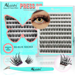 AILAISHI No Glue Lashes: Peel and press for instant, residue-free application.