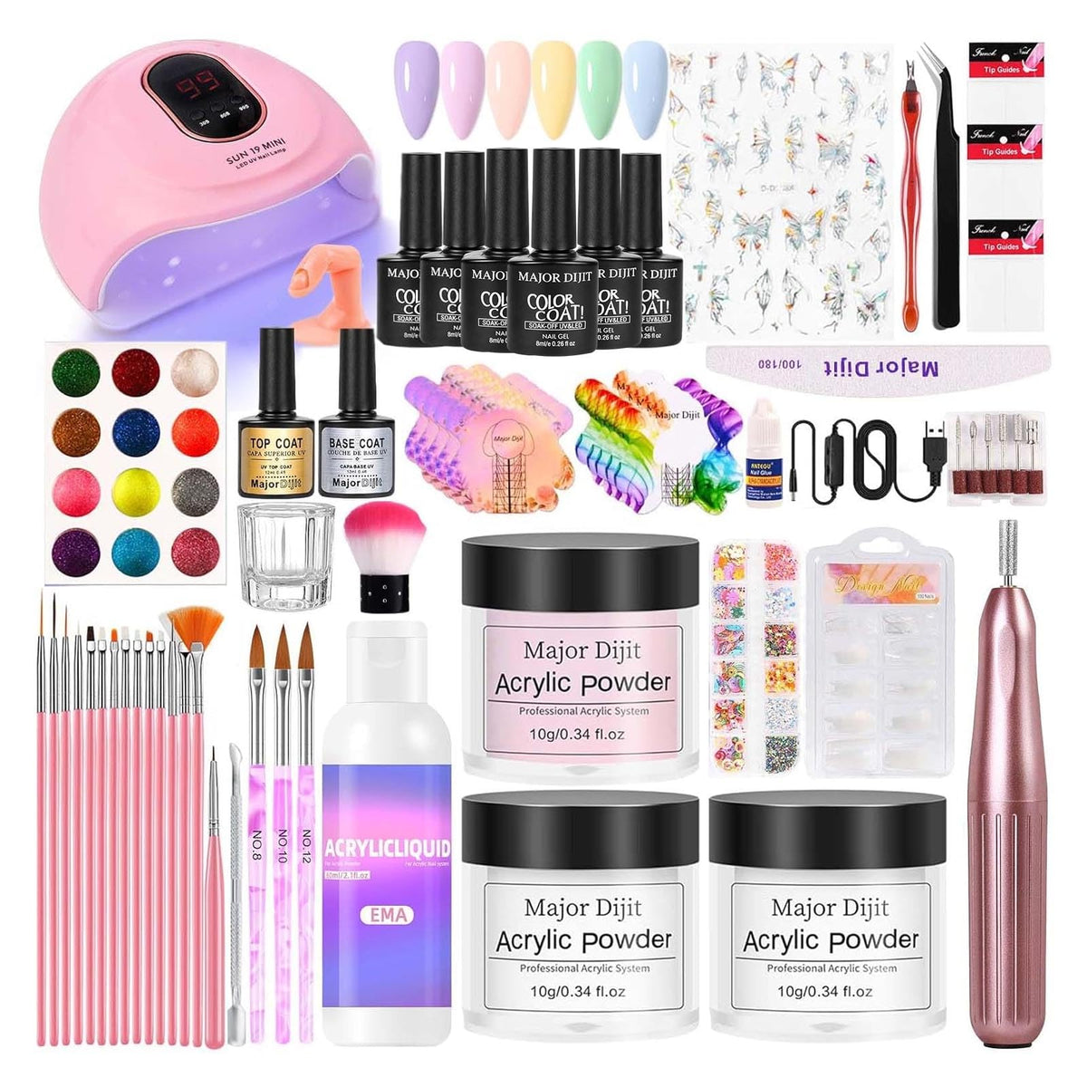 AILALUO nail kit with UV lamp enables beginner at-home manicures
