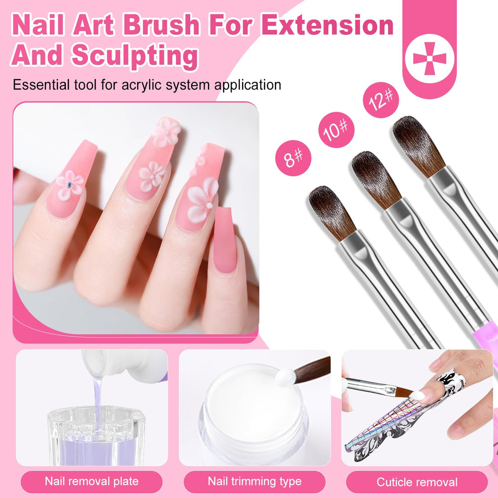 AILALUO white acrylic powder for crisp French or full coverage