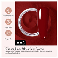 AILLSA wine red glitter dip powder for layered burgundy shine