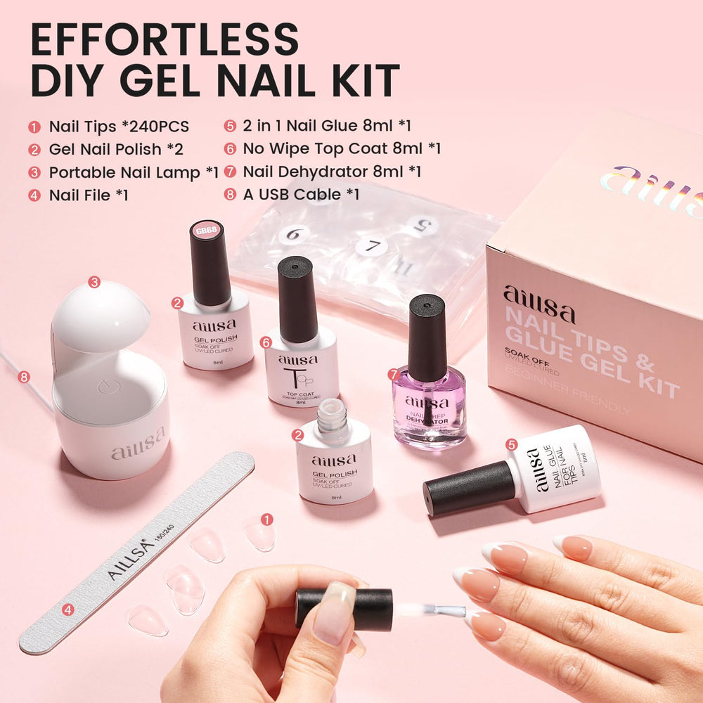 AILLSA light pink jelly gel polish adds subtle color and shine