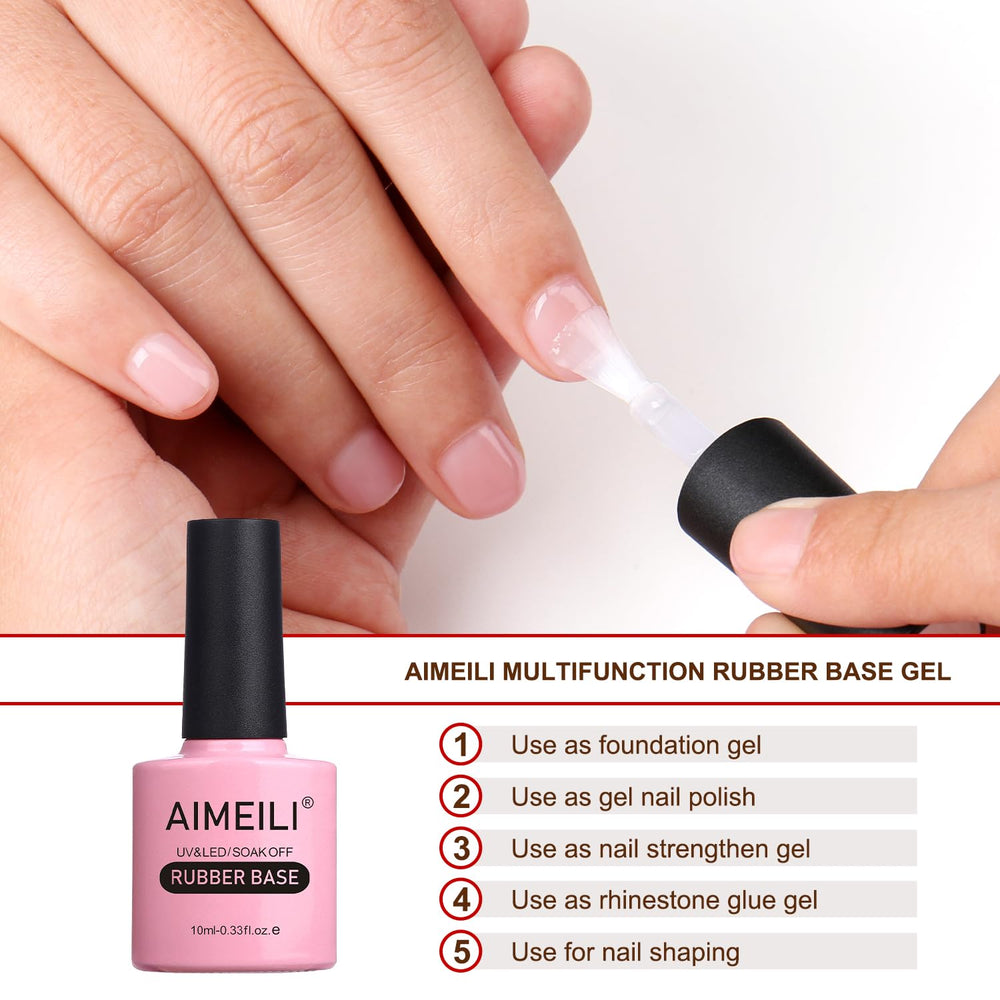AIMEILI 4-in-1 Nail Gel with strengthening overlay