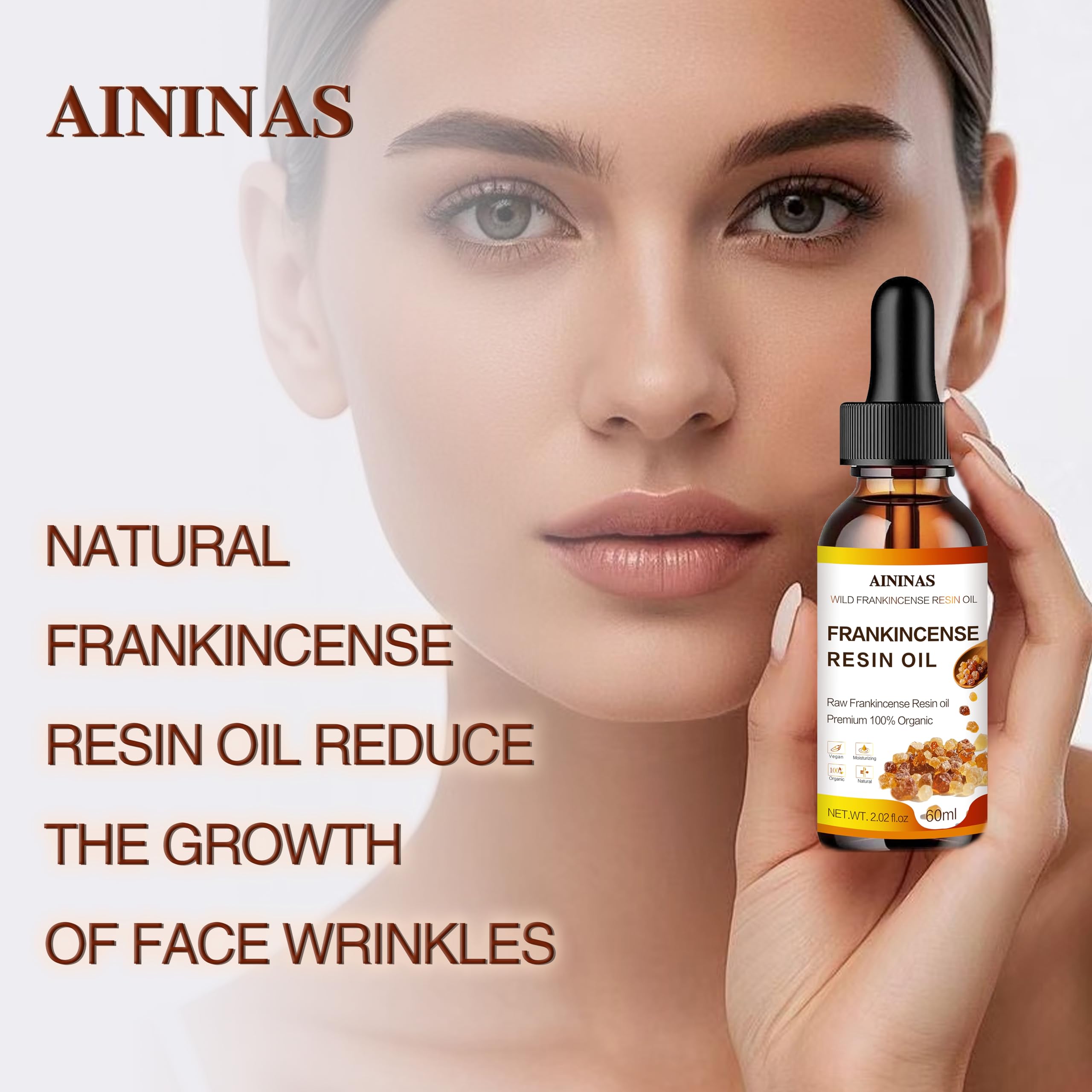 AININAS Frankincense Resin Oil ingredients highlight organic cold-pressed formula