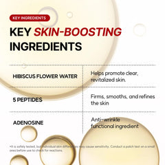 Peptide and beta-glucan icons on AINOHEA Chaom Hibiscus Conditioning Essence packaging