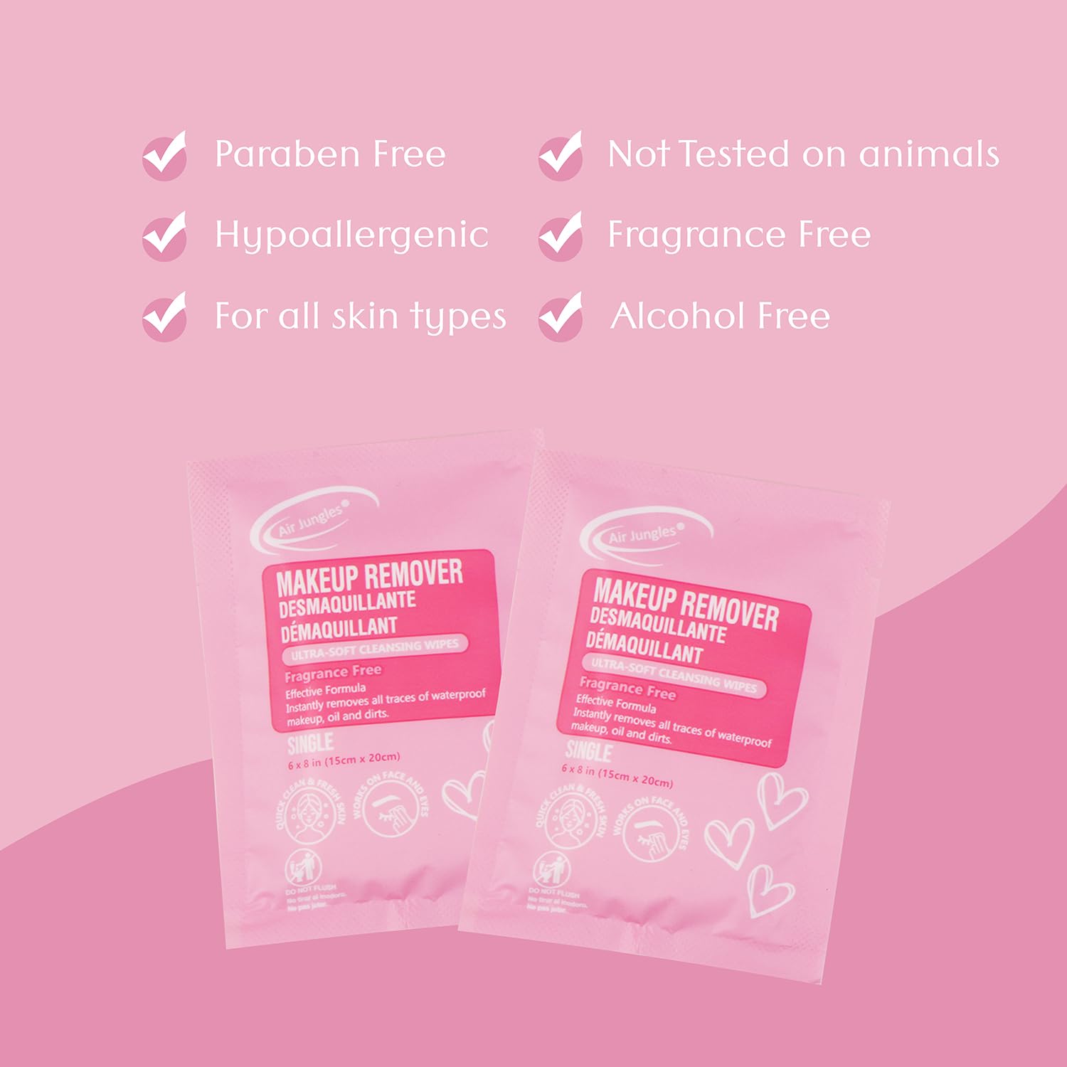 Air Jungles paraben-free wipes support a clean skincare routine.