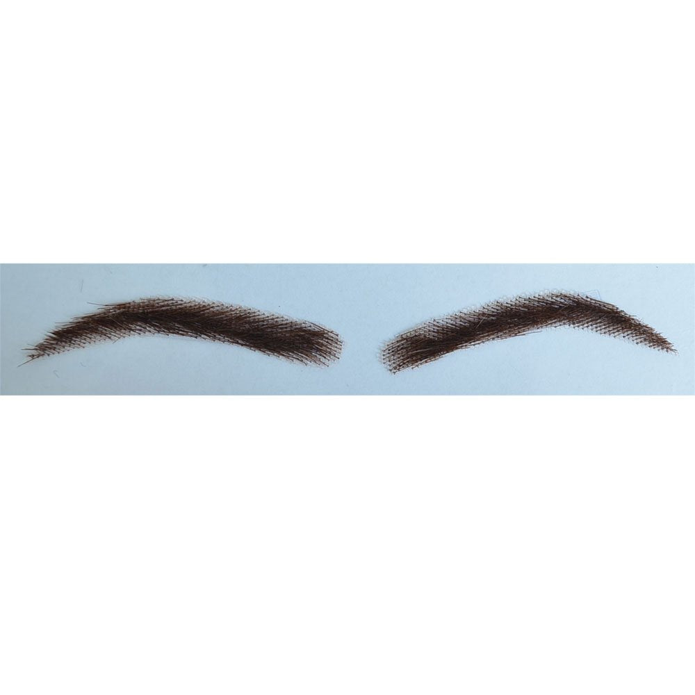 AIRAO Swiss lace base eyebrow close-up showing breathable wear.