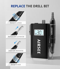 AirSee E8 aluminum alloy handpiece emphasizes durability and cool handling