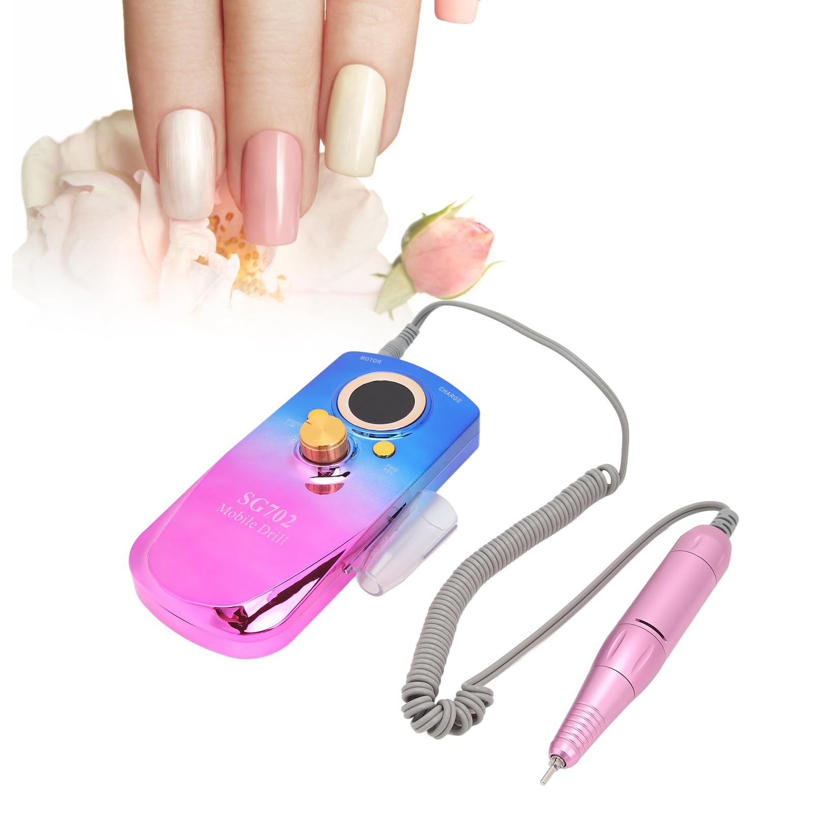 Airshi nail drill CW CCW rotation supports both-handed operation