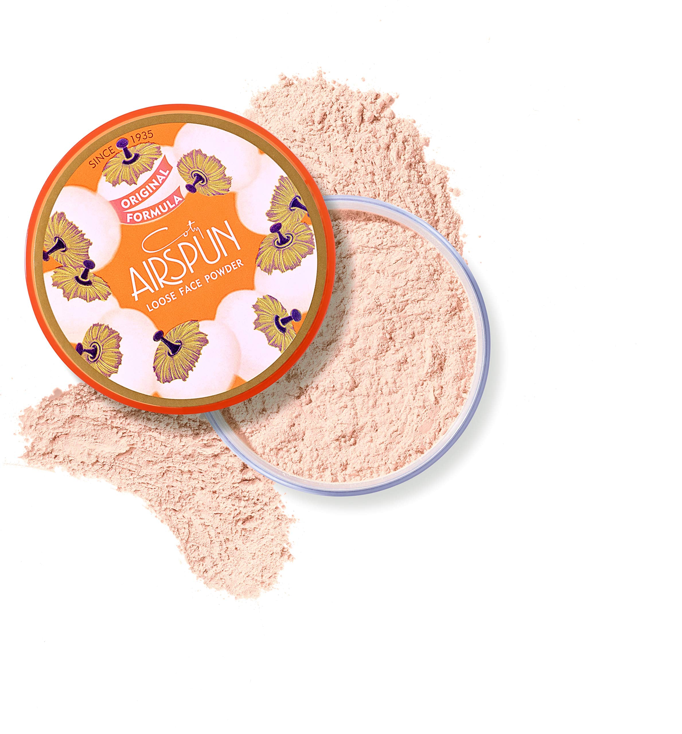 Airspun baking makeup setup demonstrating contouring and highlight compatibility.