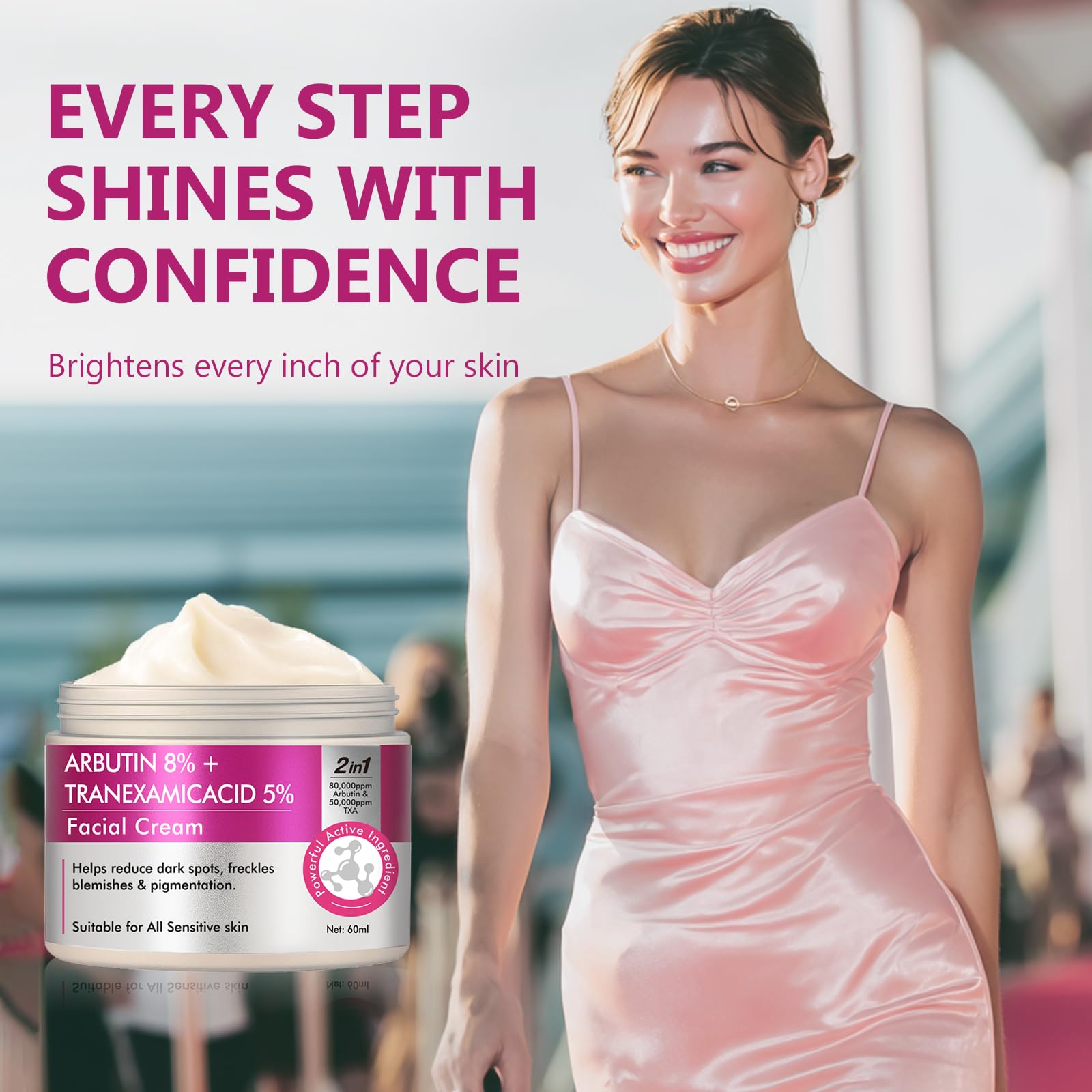 AiRunTech silky absorption cream texture melts in, without greasiness.