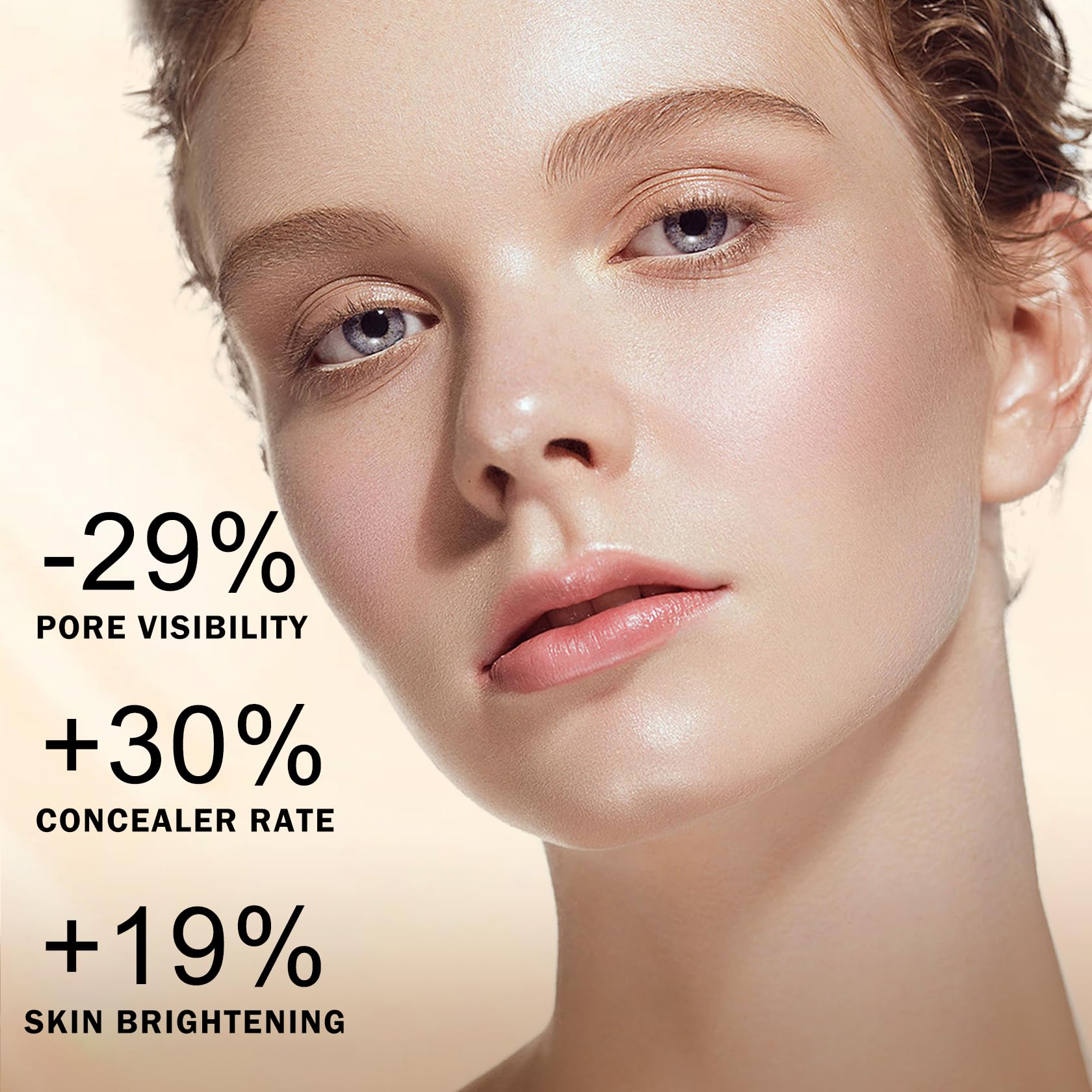 AIUEO brush and puff included for precise, easy application.
