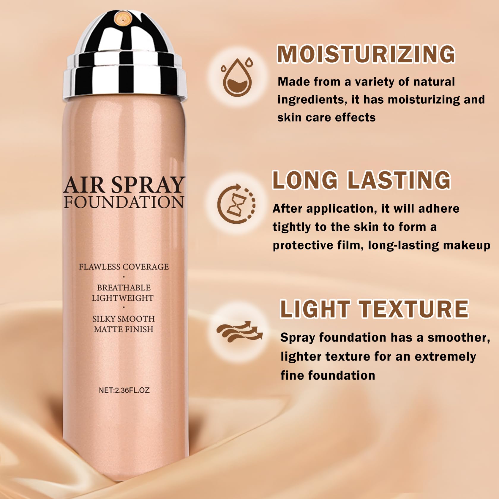 AIUEO included puff enables quick blending and smooth texture