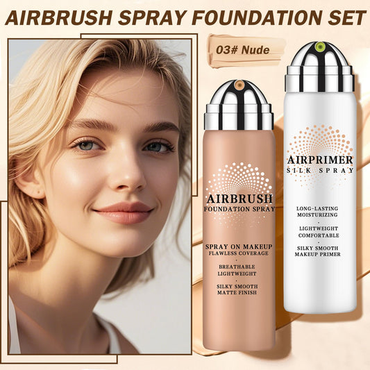 AIUEO primer spray bottle for pore-free, ready-to-skin prep.