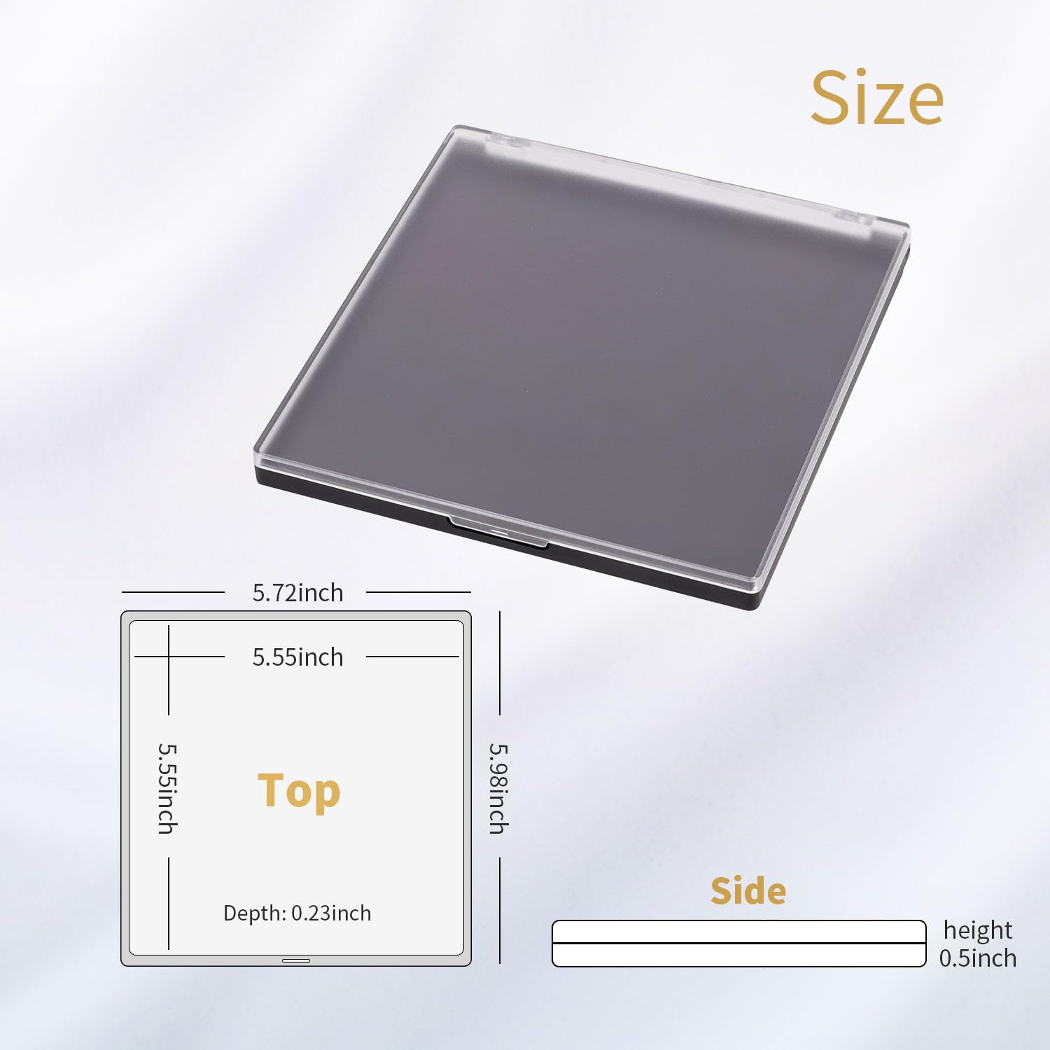 AJLTPA empty magnetic palette open to show roomy tray for DIY pans