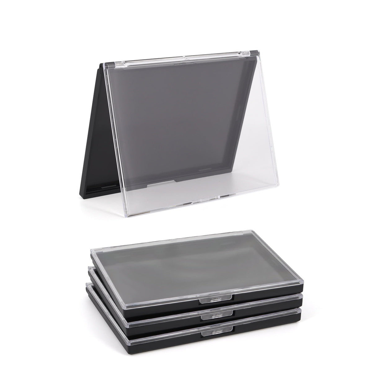 AJLTPA magnetic palette empty with clear top for easy color comparison while traveling.