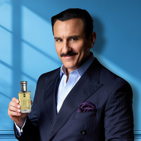 Ajmal Neutron bottle side profile emphasizes modern masculine styling.