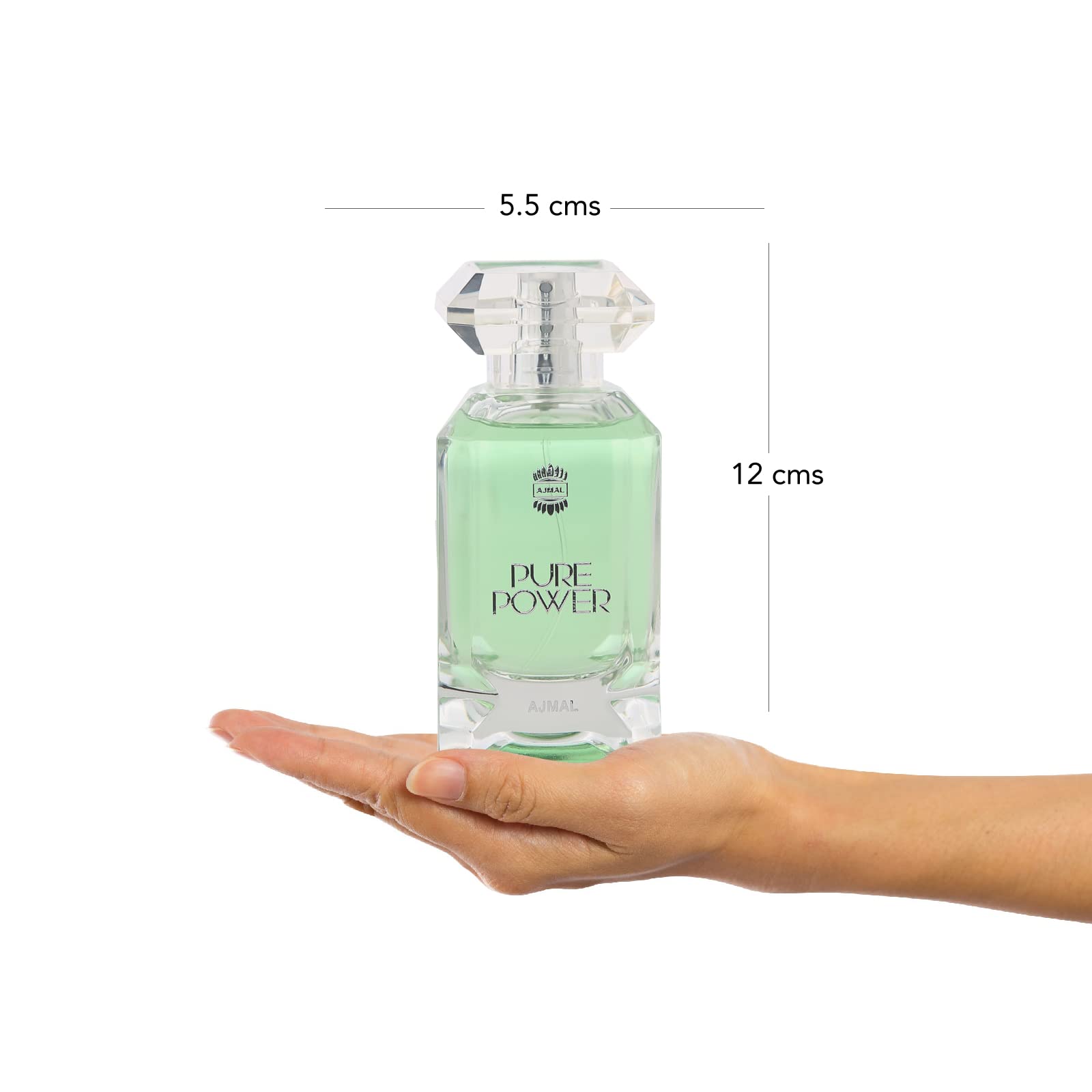 Ajmal Pure Power tonka and cacao base adds warm sophistication.