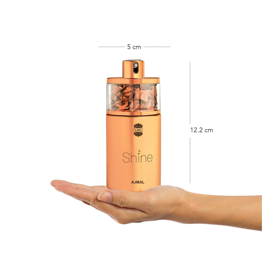 Ajmal Shine EDP highlighting lily-of-the-valley freshness
